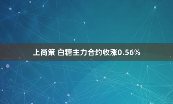 上尚策 白糖主力合约收涨0.56%