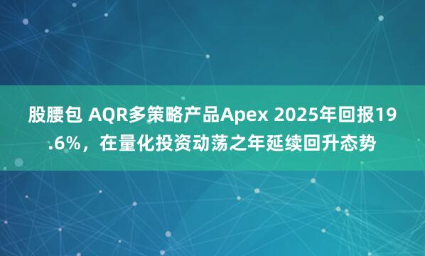 股腰包 AQR多策略产品Apex 2025年回报19.6%，在量化投资动荡之年延续回升态势